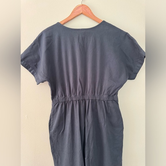 Mien Navy Blue Jumpsuit Button Organic Cotton Women's XL - Picture 7 of 7